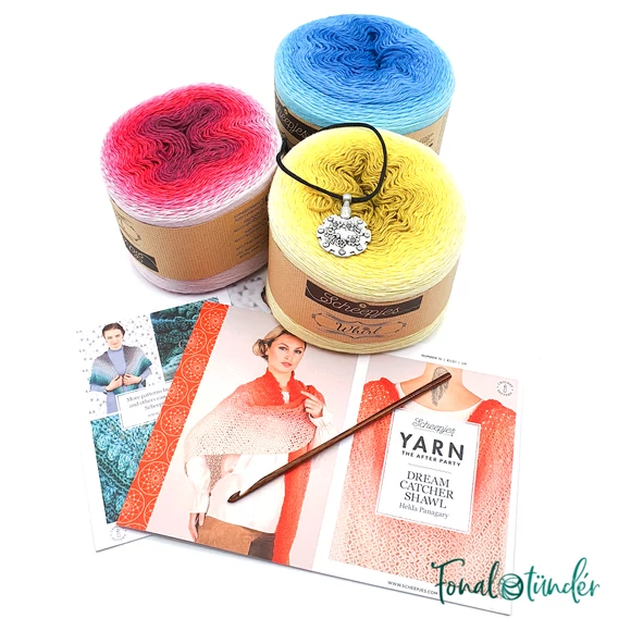 Whirl Színterápia - fonal + eszköz + minta csomag - Whirl Color Therapy Gift Box