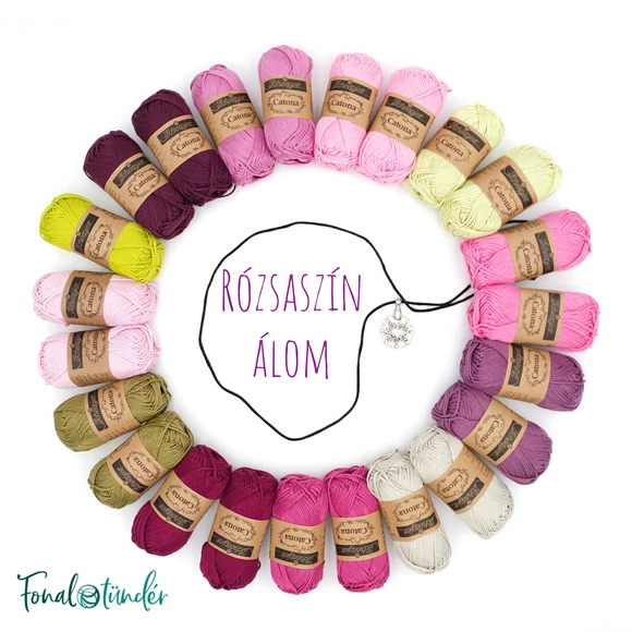 Rózsaszín álom - babatakaró fonal+eszköz csomag - Pink Dream - baby blanket yarn+tool box