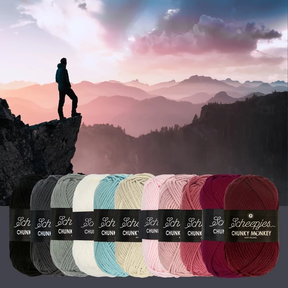 Chunky Monkey Temperature Blanket- Yarn Pack - Hőmérséklet Takaró Fonalcsomag