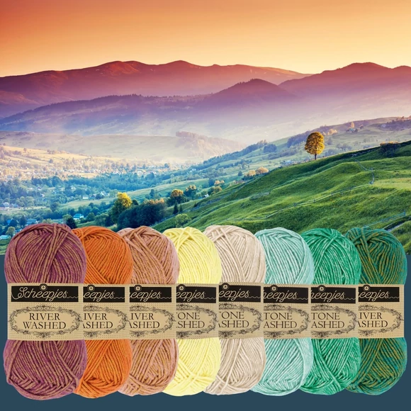 Stone Washed Temperature Blanket- Yarn Pack - Hőmérséklet Takaró Fonalcsomag