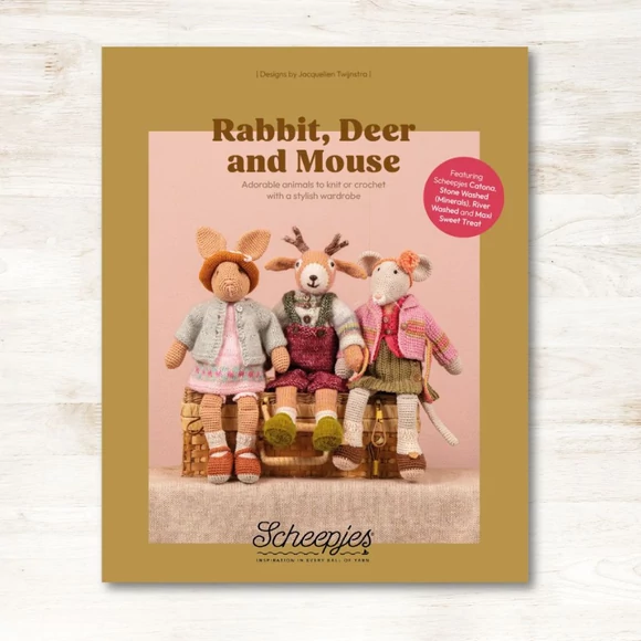 Scheepjes Rabbit, Deer and Mouse - 17 crochet / knitting patterns