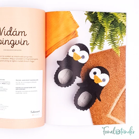 Horgolt Lábbelik - állatos mamuszok, papucsok és házicipők - horgolós könyv