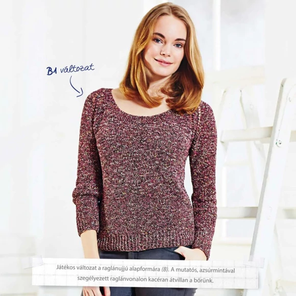 Tanuljunk pulóvert kötni - kötés oktató könyv sok mintával