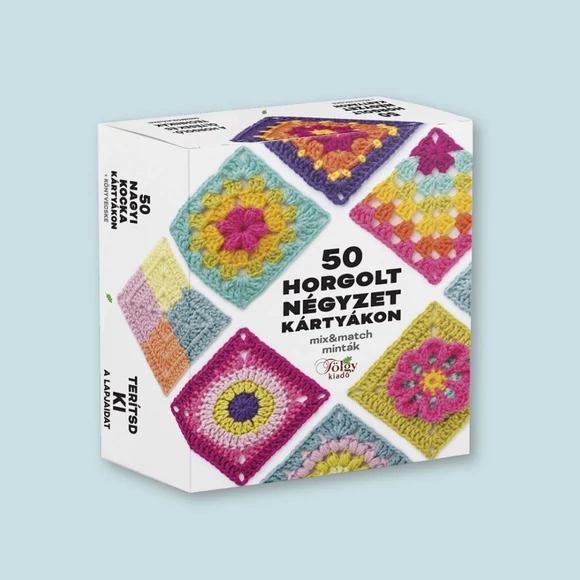 50 horgolt négyzet kártyákon - könyv horgolt nagyi négyzetek készítéséhez