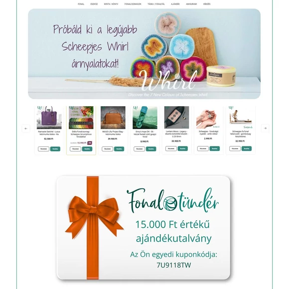 Tündér-kártya - Ajándék utalvány - 15.000 Ft értékben