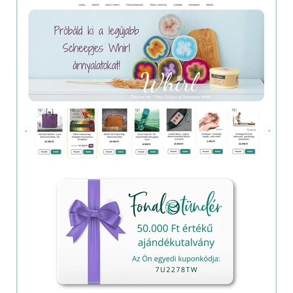 Tündér-kártya - Ajándék utalvány - 50.000 Ft értékben