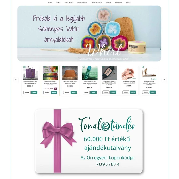 Tündér-kártya - Ajándék utalvány - 60.000 Ft értékben