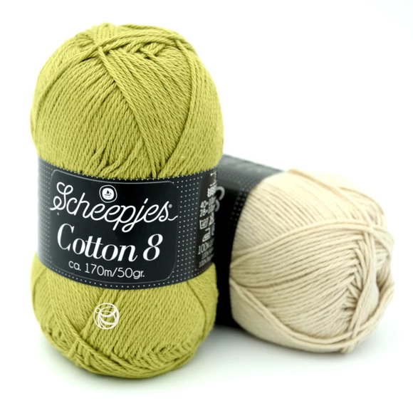 COTTON8 - natúr pamut fonal