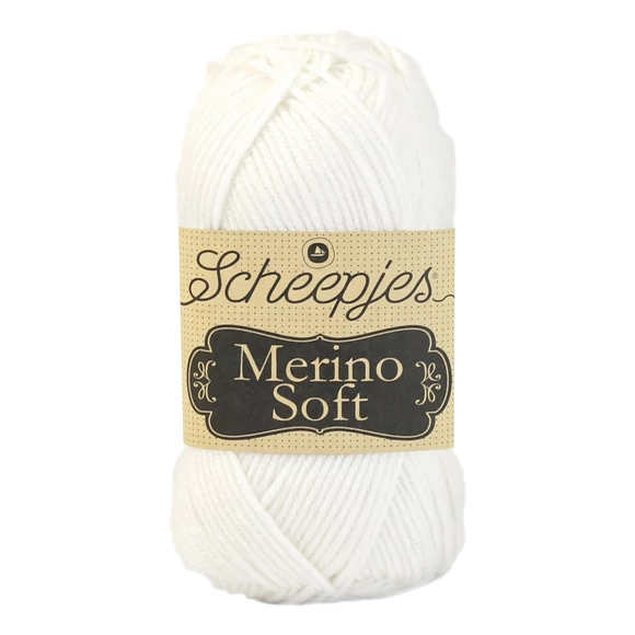 Scheepjes Merino Soft 600 Malevich - hófehér gyapjú fonal