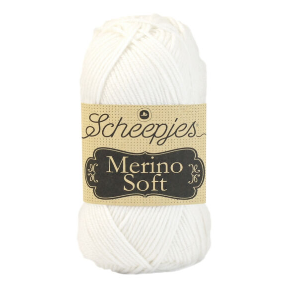 Scheepjes Merino Soft 600 Malevich - hófehér gyapjú fonal - snowwhite yarn blend