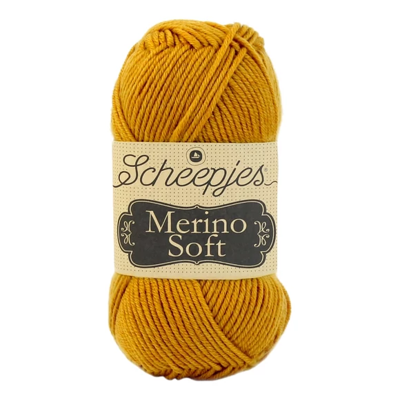 Scheepjes Merino Soft 641 Van Gogh - okkersárga gyapjú fonal