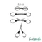 Opry összecsukható olló - folding scissors - metál - metal
