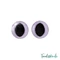 Csillogós lila cica szemek - glitter purple cat safety eyes - 12mm