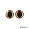 Csillogós arany  cica szemek - glitter gold cat eyes - 12mm