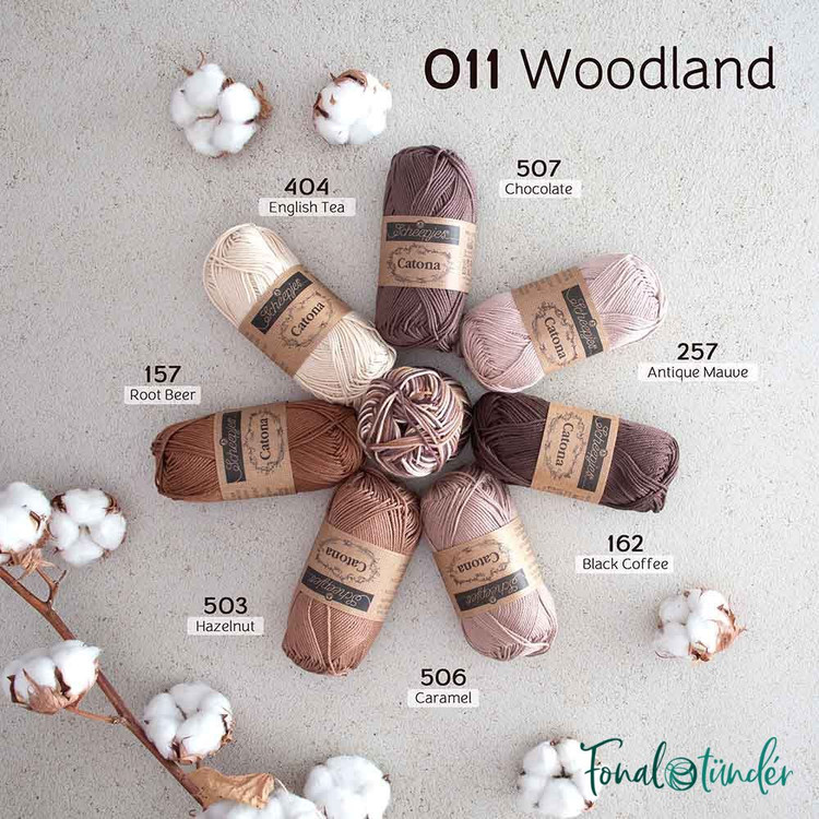 Scheepjes Catona Chroma - 011 Woodland - 50gramm Scheepjes Catona Chroma - 011 Woodland - 50gramm