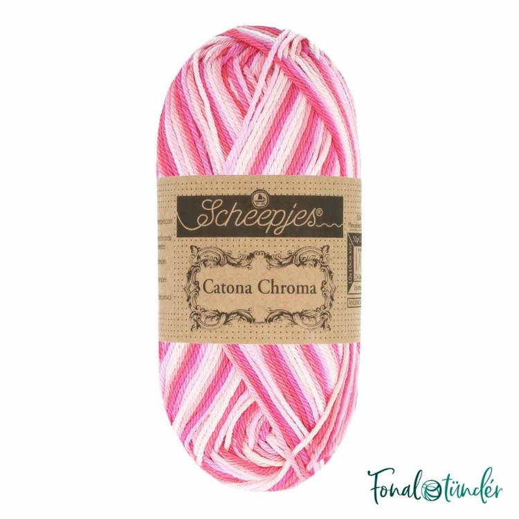Scheepjes Catona Chroma 012 Peony - multikolor pamut fonal  - cotton yarn - 50gramm
