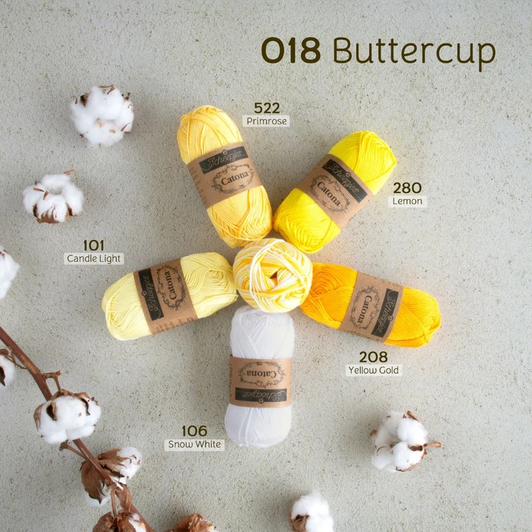 Scheepjes Catona Chroma 018 Buttercup - multikolor pamut fonal  - cotton yarn - 50gramm