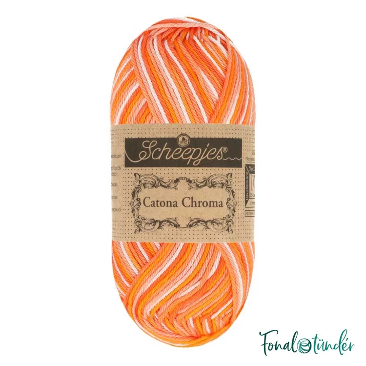 Scheepjes Catona Chroma 019 Calendula - multikolor pamut fonal  - cotton yarn - 50gramm
