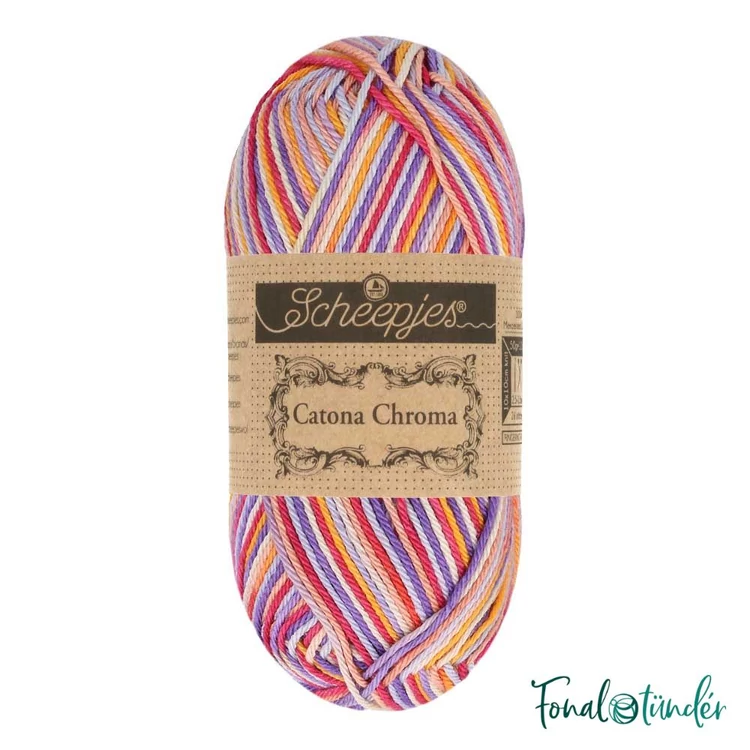 Scheepjes Catona Chroma 025 Honeysuckle - multikolor pamut fonal  - cotton yarn - 50gramm