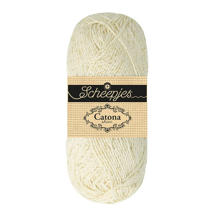 Scheepjes Catona Shine - 105 Bridal White - Arany - csillogós pamut fonal