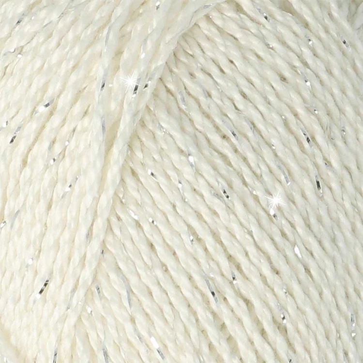 Scheepjes Catona Shine - Bridal White 105 - Silver - pamut fonal