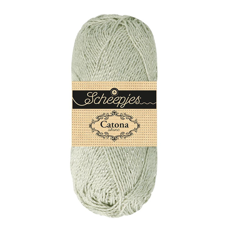 Scheepjes Catona Shine - 172 Light Silver - Ezüst - csillogós pamut fonal