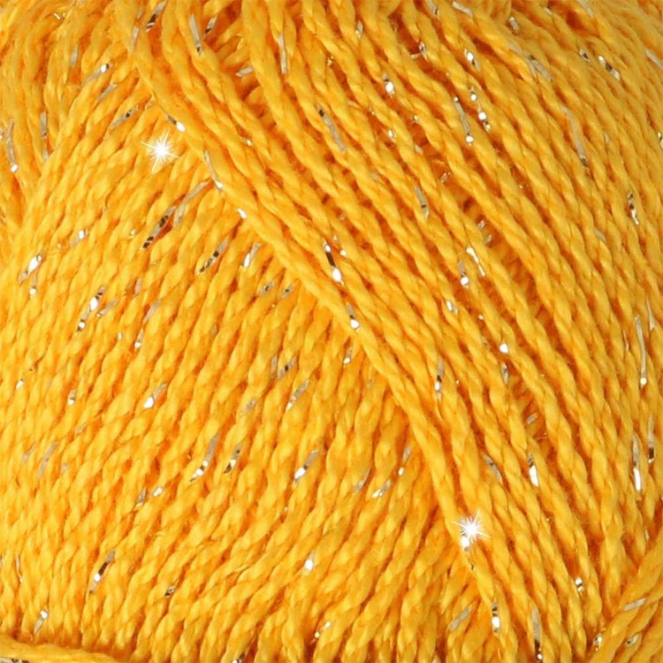Scheepjes Catona Shine - 208 Golden Yellow - Arany - csillogós pamut fonal Scheepjes Catona Shine - 208 Golden Yellow - Arany - csillogós pamut fonal