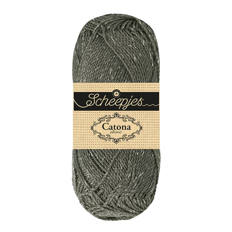 Scheepjes Catona Shine - 242 Metal Grey - Ezüst - csillogós pamut fonal