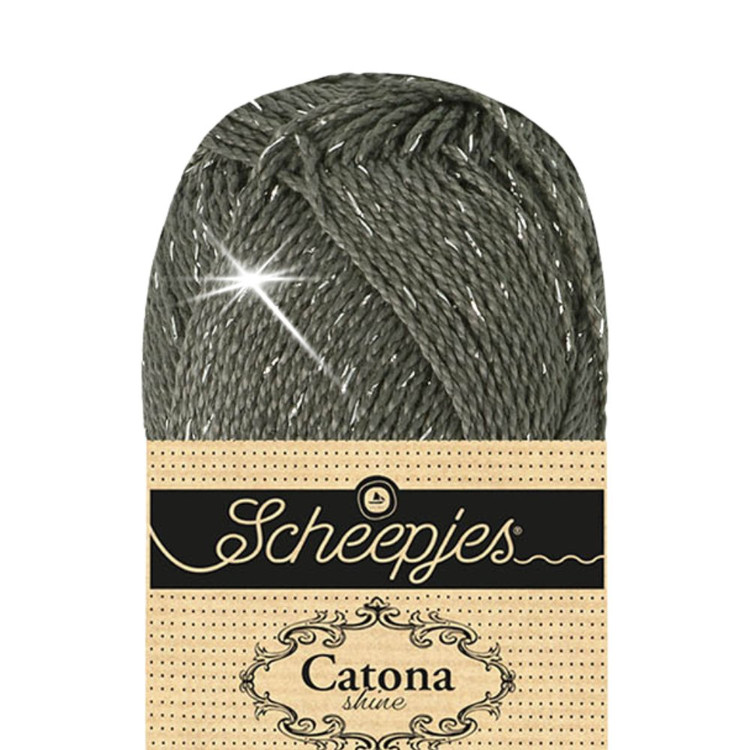 Scheepjes Catona Shine - 242 Metal Grey - Ezüst - csillogós pamut fonal