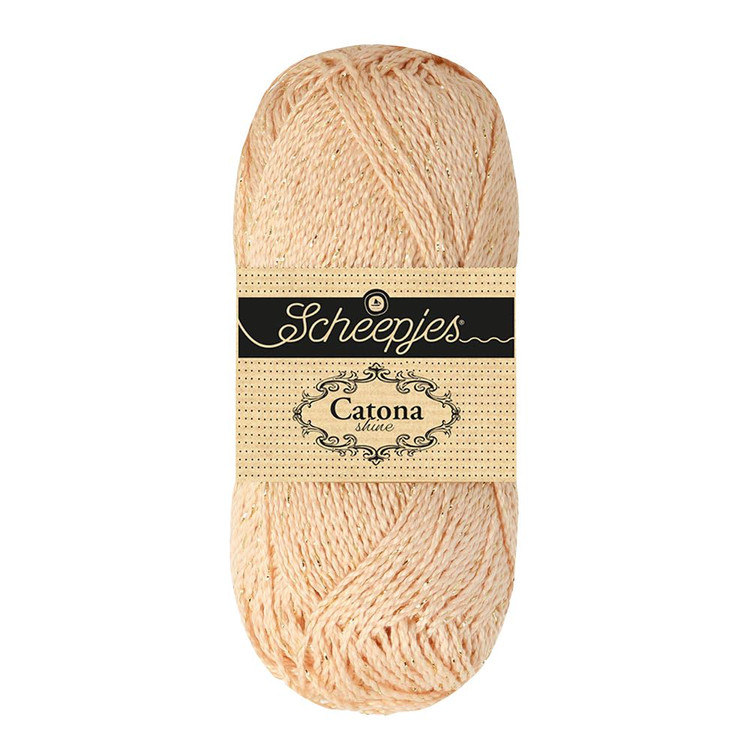 Scheepjes Catona Shine - 255 Shell - Arany - csillogós pamut fonal