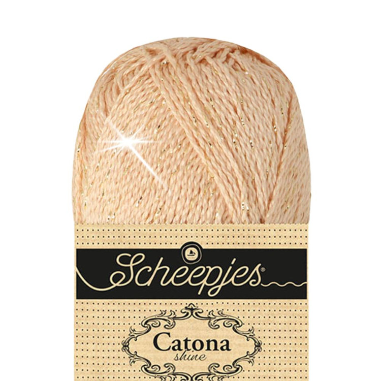 Scheepjes Catona Shine - 255 Shell - Arany - csillogós pamut fonal