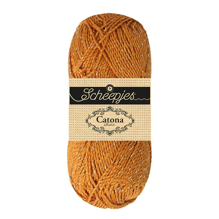 Scheepjes Catona Shine - 383 Ginger Gold - Arany - csillogós pamut fonal