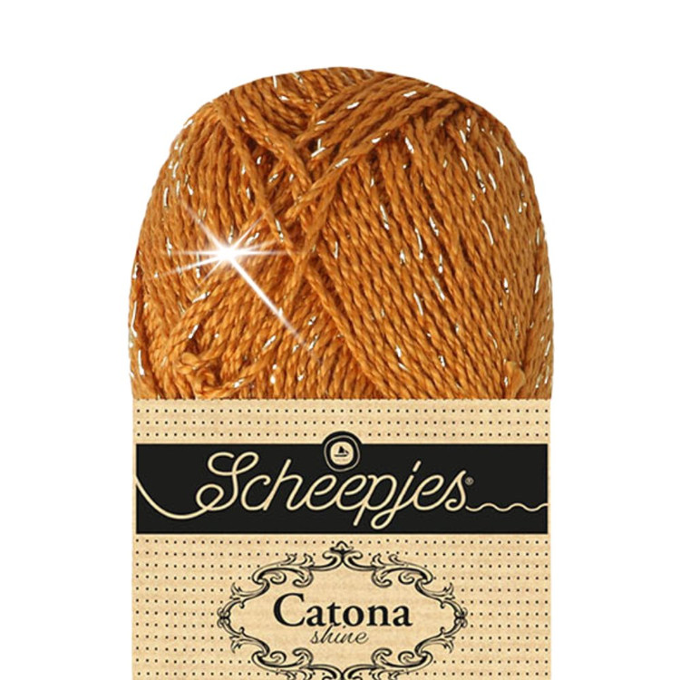 Scheepjes Catona Shine - 383 Ginger Gold - Arany - csillogós pamut fonal Scheepjes Catona Shine - 383 Ginger Gold - Arany - csillogós pamut fonal