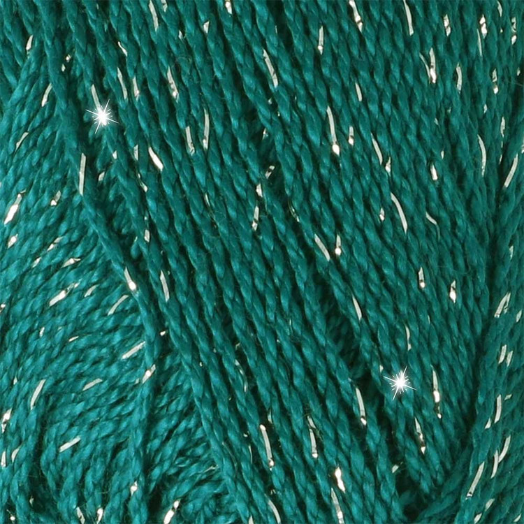 Scheepjes Catona Shine - 401 Dark Teal - Ezüst - csillogós pamut fonal Scheepjes Catona Shine - 401 Dark Teal - Ezüst - csillogós pamut fonal