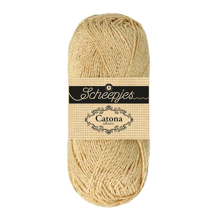 Scheepjes Catona Shine - 404 English Tea - Gold - pamut fonal