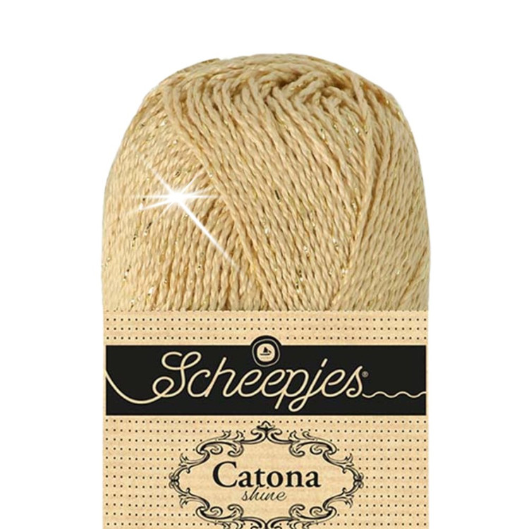 Scheepjes Catona Shine - 404 English Tea - Arany - csillogós pamut fonal Scheepjes Catona Shine - 404 English Tea - Arany - csillogós pamut fonal