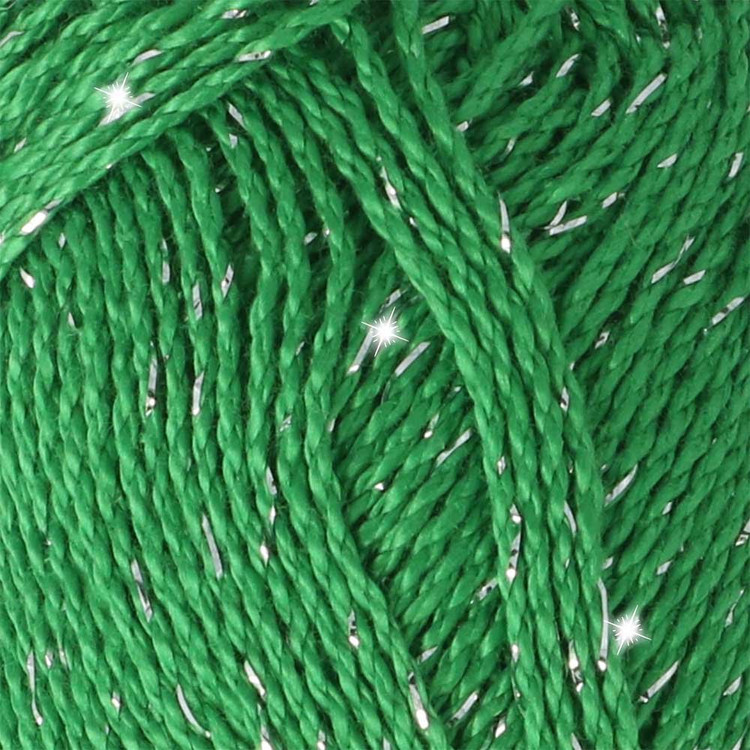 Scheepjes Catona Shine - 515 Emerald - Ezüst - csillogós pamut fonal