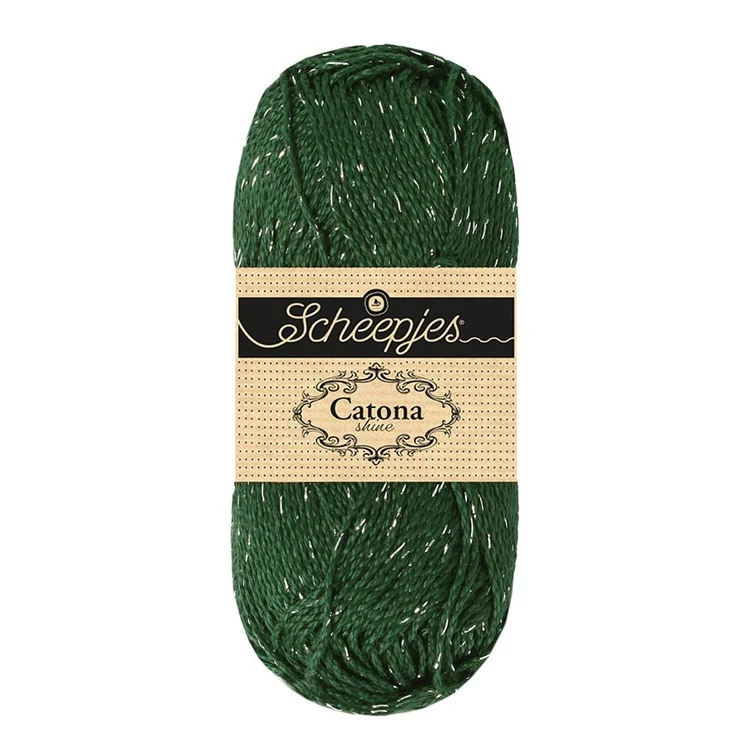 Scheepjes Catona Shine - 525 Fir - Silver - csillogós pamut fonal