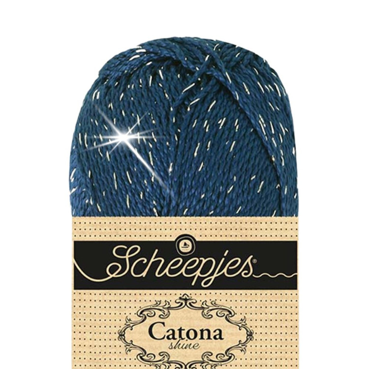 Scheepjes Catona Shine - 527 Midnight - Ezüst - csillogós pamut fonal Scheepjes Catona Shine - 527 Midnight - Ezüst - csillogós pamut fonal