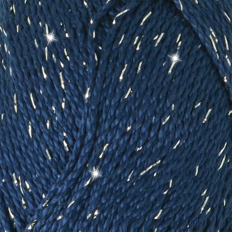 Scheepjes Catona Shine - 527 Midnight - Ezüst - csillogós pamut fonal Scheepjes Catona Shine - 527 Midnight - Ezüst - csillogós pamut fonal