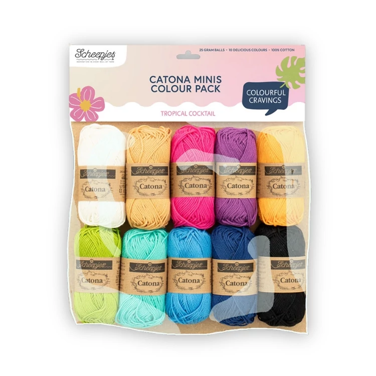 Scheepjes Catona Color Pack - Tropical Cocktail - cotton yarn - pamut fonalcsomag