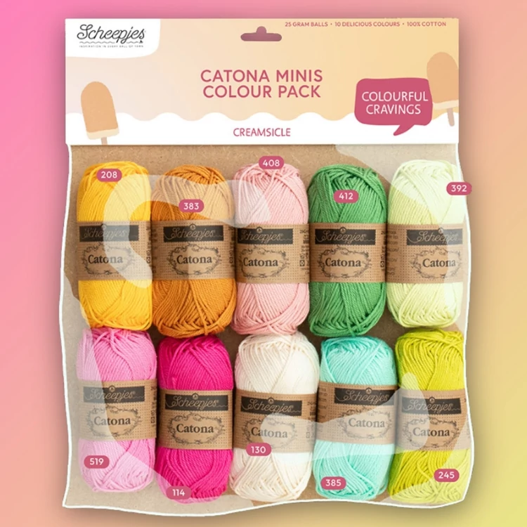 Scheepjes Catona Color Pack - Creamsickle - cotton yarn - pamut fonalcsomag