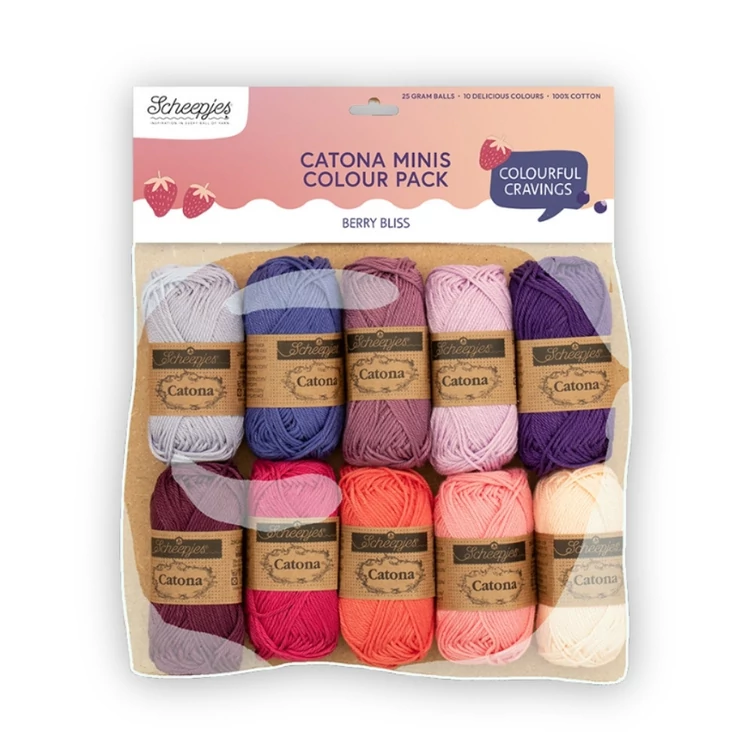 Scheepjes Catona Color Pack - Berry Bliss - cotton yarn - pamut fonalcsomag
