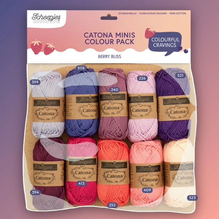 Scheepjes Catona Color Pack - Berry Bliss - cotton yarn - pamut fonalcsomag