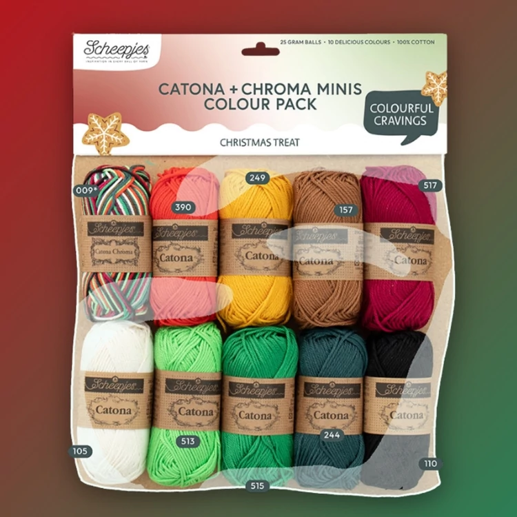 Scheepjes Catona Color Pack - Christmas Treat - cotton yarn - pamut fonalcsomag