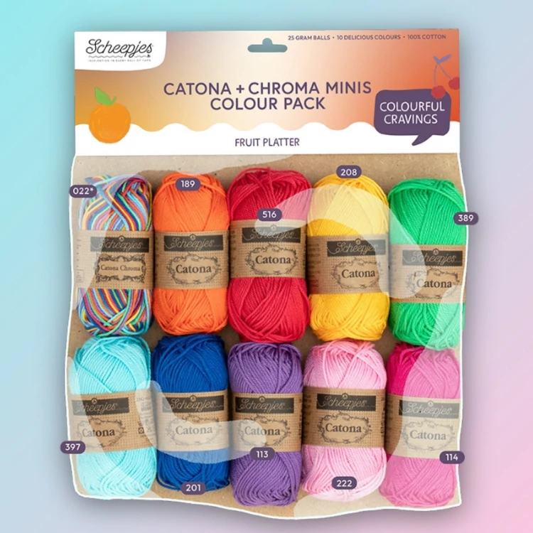 Scheepjes Catona Color Pack - Fruit Platter - cotton yarn - pamut fonalcsomag
