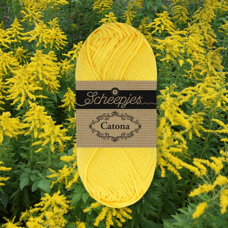 Scheepjes Catona 077 Goldenrod - citromsárga pamut fonal Scheepjes Catona 077 Goldenrod - citromsárga pamut fonal
