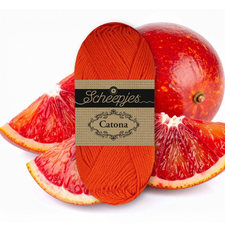 Scheepjes Catona 079 Blood Orange - vérnarancs pamut fonal Scheepjes Catona 079 Blood Orange - vérnarancs pamut fonal