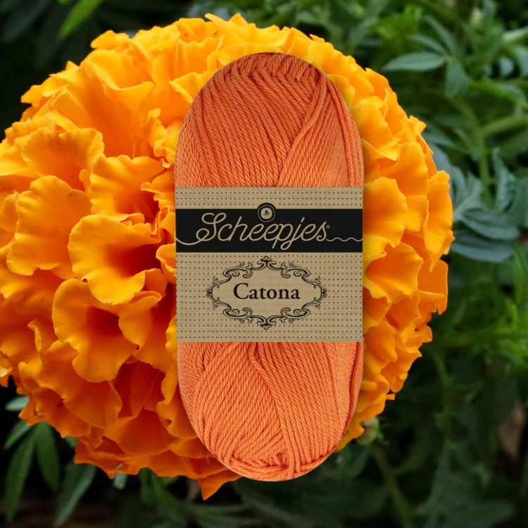 Scheepjes Catona 080 Marigold - narancssárga pamut fonal