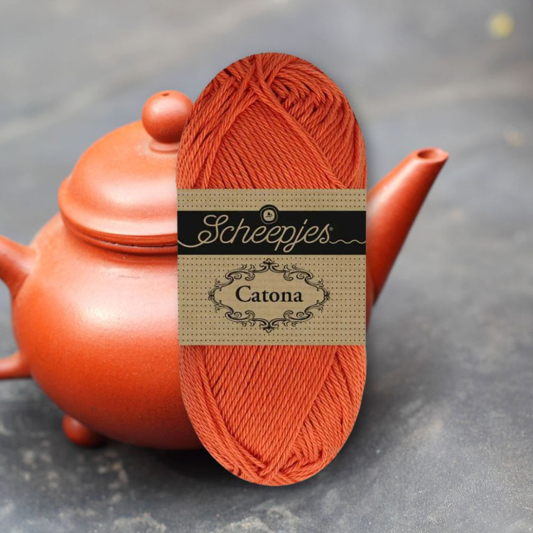 Scheepjes Catona 081 Clay Red - téglavörös pamut fonal Scheepjes Catona 081 Clay Red - téglavörös pamut fonal